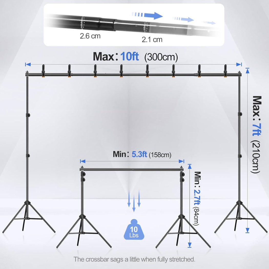 Adjustable Backdrop Stand Support kit