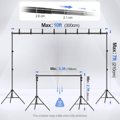 Adjustable Backdrop Stand Support kit