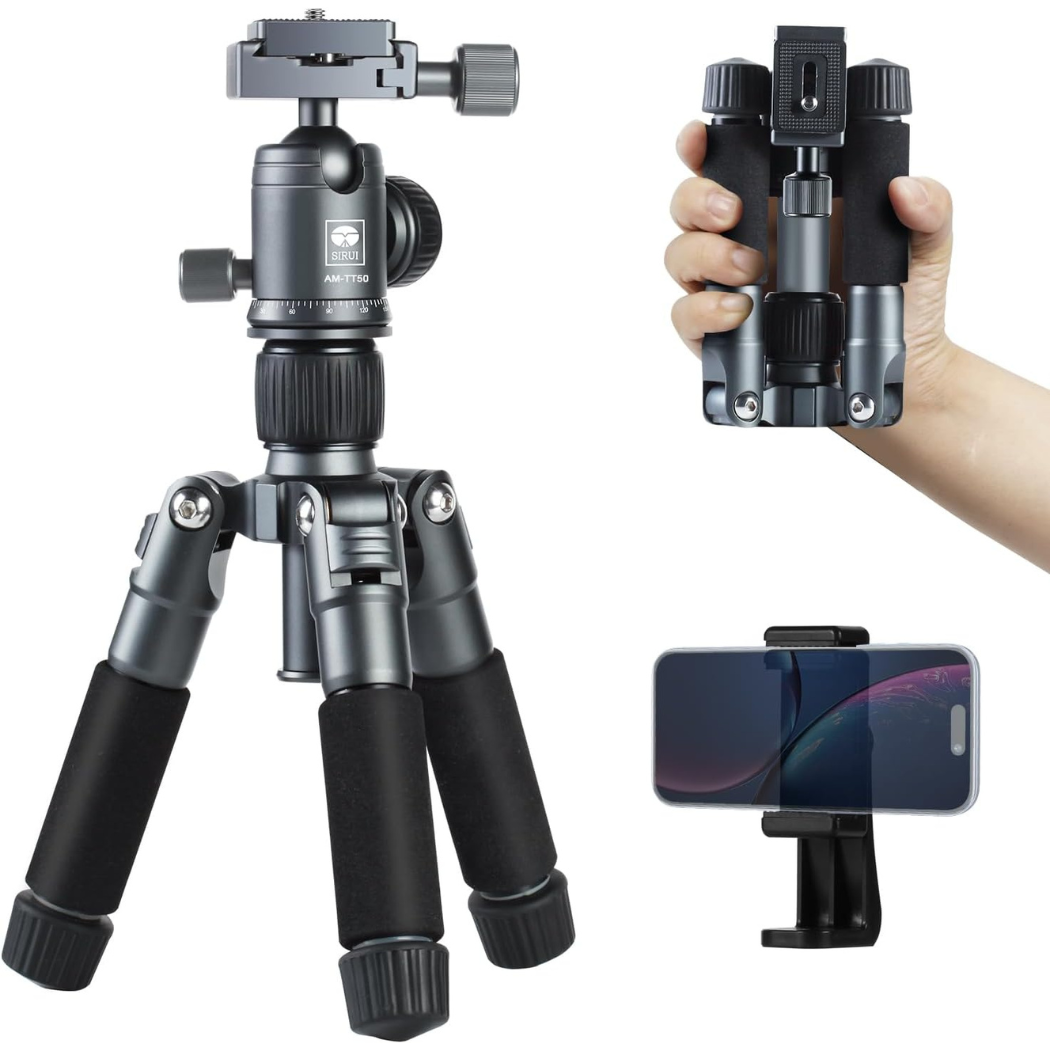 Compact Mini Desktop Aluminum Tripod