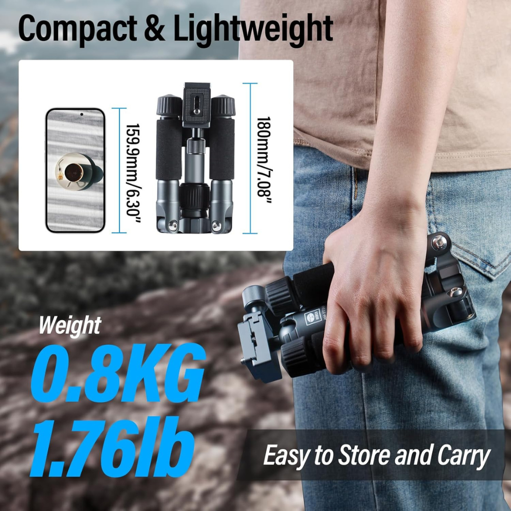 Compact Mini Desktop Aluminum Tripod
